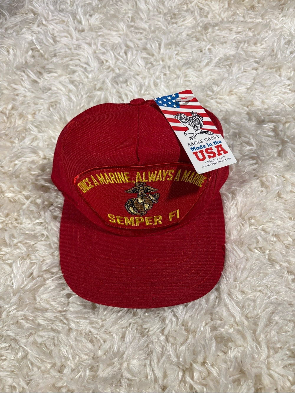 Made in USA Red 'Semper Fi' Marine Corps Hat